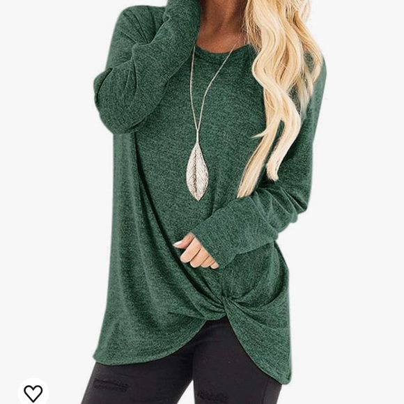 Tops - Woman’s long sleeve front knot tee shirt - Size medium